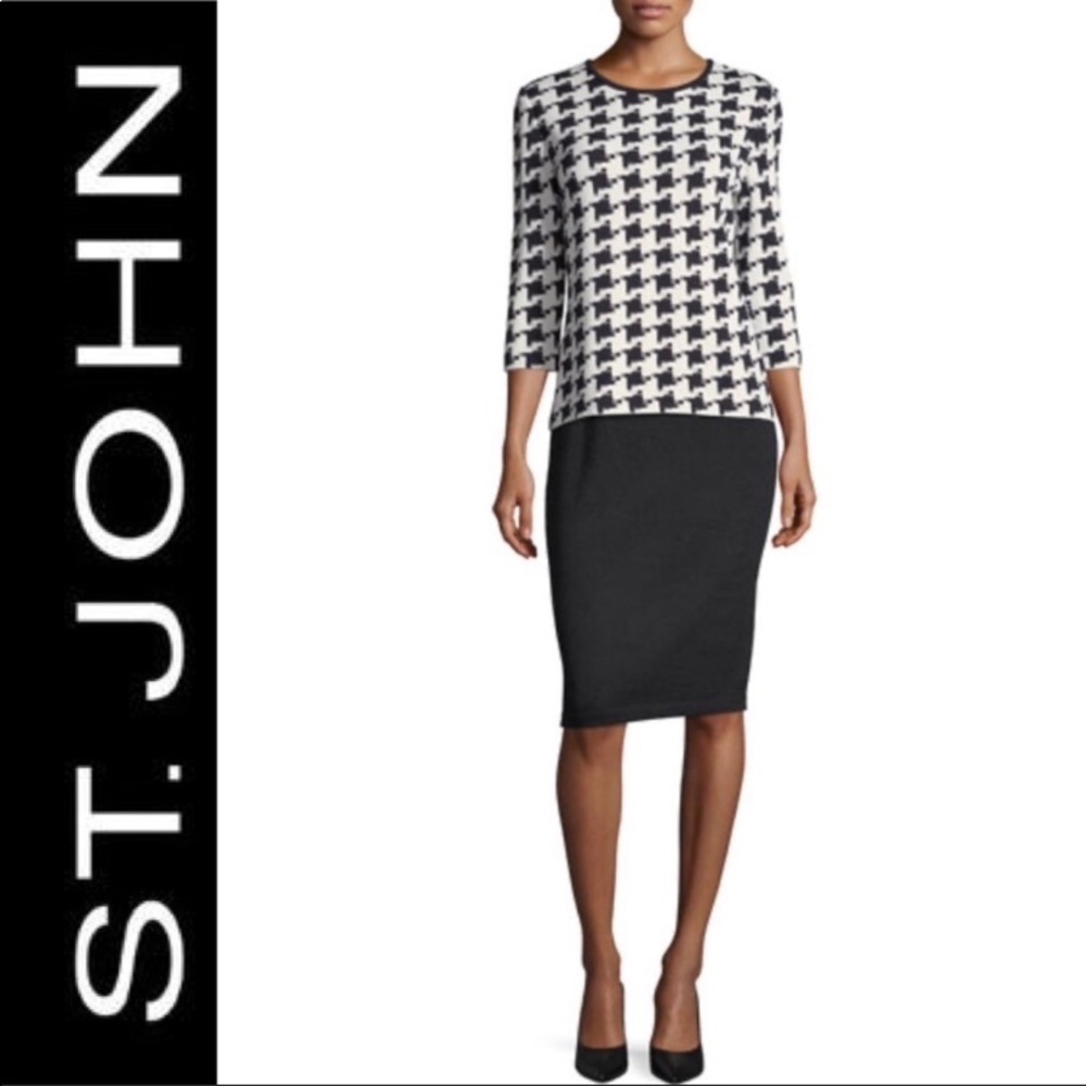 - St. John Basics Navy Santana skirt 2